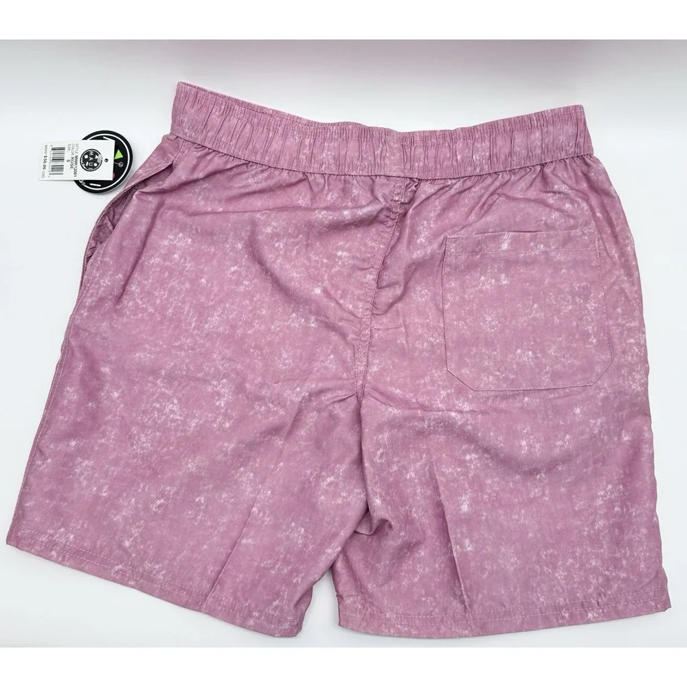 Maui & Sons Swim Short Mens Small, Color Rose, MSRP $50